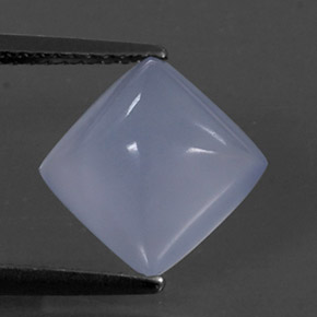 3,17 ctw natürlicher blauer Chalcedon, Transparent, Transparent / Lichtdurchlässig