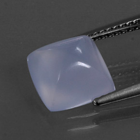 3,17 ctw natürlicher blauer Chalcedon, Transparent, Transparent / Lichtdurchlässig