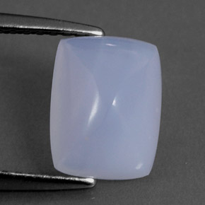 2,06 ctw natürlicher blauer Chalcedon, Transparent, Transparent / Lichtdurchlässig