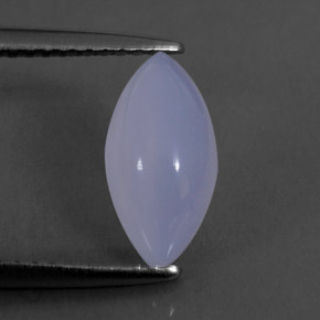 1,66 ctw natürlicher blauer Chalcedon, Transparent, Transparent / Lichtdurchlässig