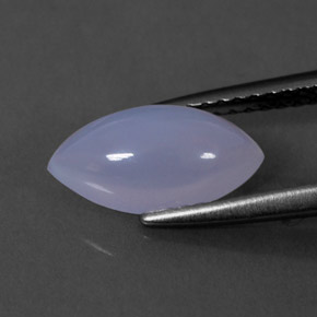 1,66 ctw natürlicher blauer Chalcedon, Transparent, Transparent / Lichtdurchlässig