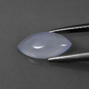 1,12 ctw natürlicher blauer Chalcedon, Marquise, Transparent