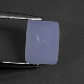 1,69 ctw natürlicher blauer Chalcedon, Transparent, Transparent / Lichtdurchlässig