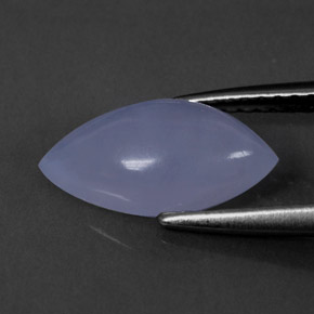 1,76 ctw natürlicher blauer Chalcedon, Marquise, Transparent