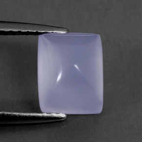1,75 ctw natürlicher blauer Chalcedon, Transparent, Transparent / Lichtdurchlässig