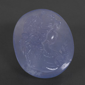 27,59 ctw natürlicher blauer Chalcedon, Transparent, Transparent / Lichtdurchlässig