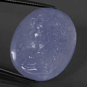 27,59 ctw natürlicher blauer Chalcedon, Transparent, Transparent / Lichtdurchlässig