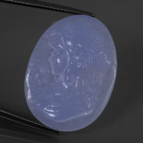 24,86 ctw natürlicher blauer Chalcedon, Transparent, Transparent / Lichtdurchlässig