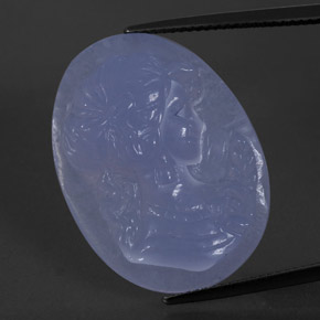 24,86 ctw natürlicher blauer Chalcedon, Transparent, Transparent / Lichtdurchlässig