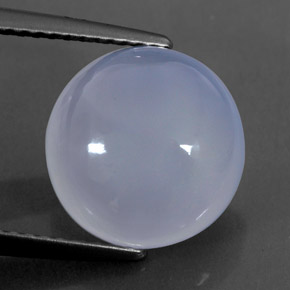 4,43 ctw natürlicher blauer Chalcedon, Transparent, Transparent / Lichtdurchlässig