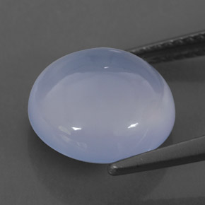 4,43 ctw natürlicher blauer Chalcedon, Transparent, Transparent / Lichtdurchlässig