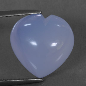 8,10 ctw natürlicher blauer Chalcedon, Transparent, Transparent / Lichtdurchlässig