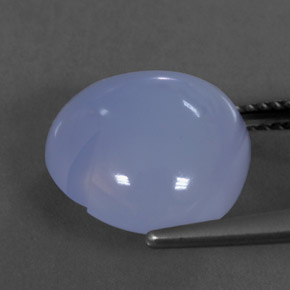 8,10 ctw natürlicher blauer Chalcedon, Transparent, Transparent / Lichtdurchlässig