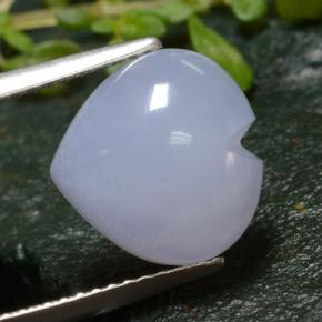 4,07 ctw natürlicher violetter Chalcedon, Herzform, Lichtdurchlässig