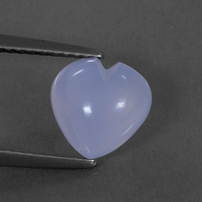 1,66 ctw natürlicher blauer Chalcedon, Transparent, Transparent / Lichtdurchlässig