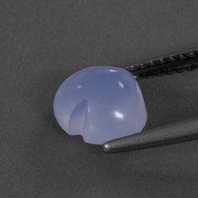 1,83 ctw natürlicher blauer Chalcedon, Transparent, Transparent / Lichtdurchlässig