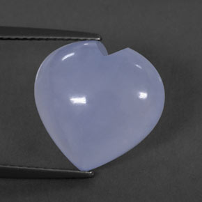 7,23 ctw natürlicher blauer Chalcedon, Transparent, Transparent / Lichtdurchlässig