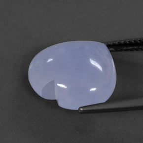 7,23 ctw natürlicher blauer Chalcedon, Transparent, Transparent / Lichtdurchlässig