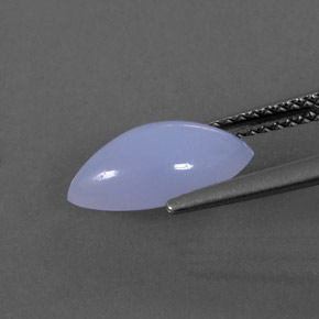 1,88 ctw natürlicher blauer Chalcedon, Marquise, Lichtdurchlässig