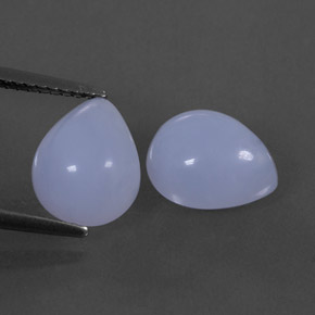  ct natürliche blauer Chalcedon-Edelsteine, Birnenform, Lichtdurchlässig