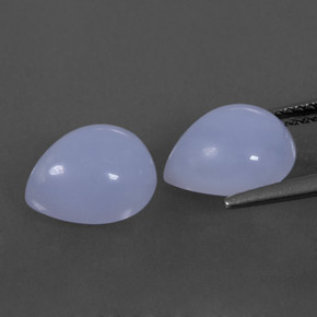  ct natürliche blauer Chalcedon-Edelsteine, Birnenform, Lichtdurchlässig