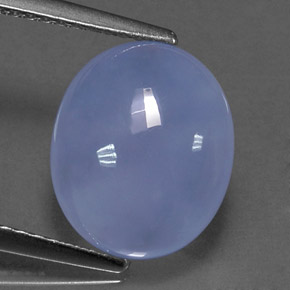 4,79 ctw natürlicher blauer Chalcedon, Transparent, Transparent / Lichtdurchlässig