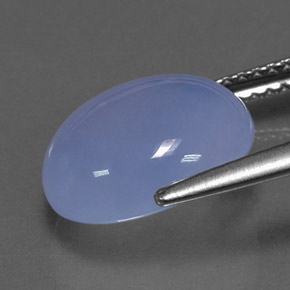 4,79 ctw natürlicher blauer Chalcedon, Transparent, Transparent / Lichtdurchlässig