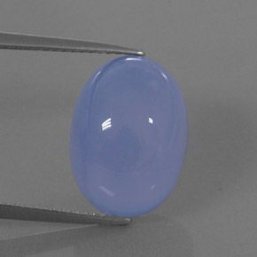 11,03 ctw natürlicher blauer Chalcedon, Transparent, Transparent / Lichtdurchlässig