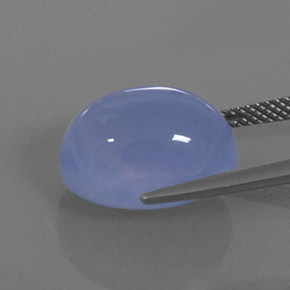 11,03 ctw natürlicher blauer Chalcedon, Transparent, Transparent / Lichtdurchlässig