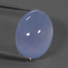 9,52 ctw natürlicher blauer Chalcedon, Transparent, Transparent / Lichtdurchlässig