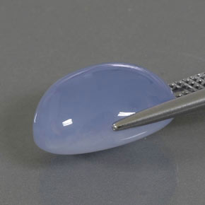 10,84 ctw natürlicher blauer Chalcedon, Transparent, Transparent / Lichtdurchlässig