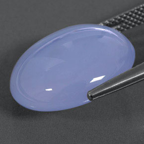 12,46 ctw natürlicher blauer Chalcedon, Transparent, Transparent / Lichtdurchlässig