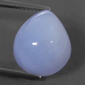 10,25 ctw natürlicher blauer Chalcedon, Transparent, Transparent / Lichtdurchlässig