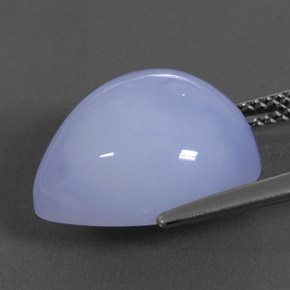 10,25 ctw natürlicher blauer Chalcedon, Transparent, Transparent / Lichtdurchlässig
