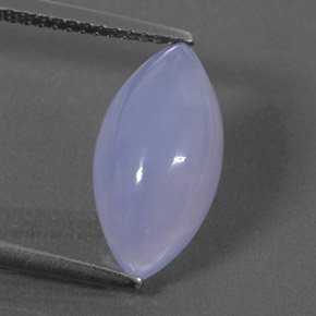 3,55 ctw natürlicher blauer Chalcedon, Transparent, Transparent / Lichtdurchlässig
