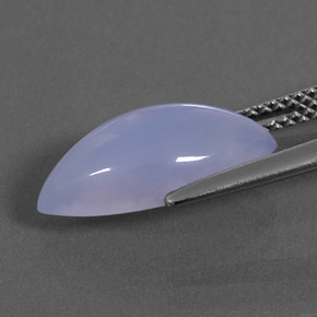 3,55 ctw natürlicher blauer Chalcedon, Transparent, Transparent / Lichtdurchlässig