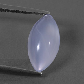 2,88 ctw natürlicher blauer Chalcedon, Transparent, Transparent / Lichtdurchlässig