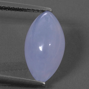 3,51 ctw natürlicher blauer Chalcedon, Transparent, Transparent / Lichtdurchlässig