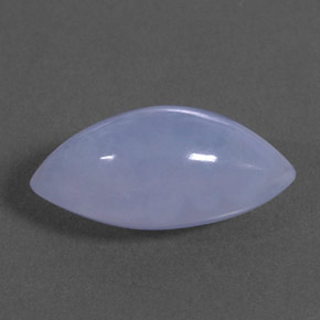 3,51 ctw natürlicher blauer Chalcedon, Transparent, Transparent / Lichtdurchlässig