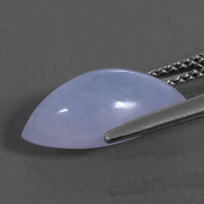 3,51 ctw natürlicher blauer Chalcedon, Transparent, Transparent / Lichtdurchlässig