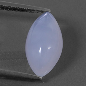 2,97 ctw natürlicher blauer Chalcedon, Transparent, Transparent / Lichtdurchlässig
