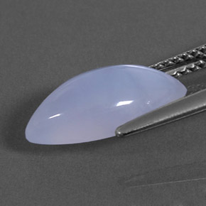 2,97 ctw natürlicher blauer Chalcedon, Transparent, Transparent / Lichtdurchlässig