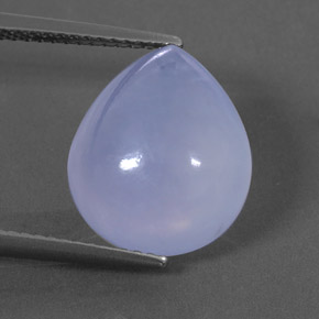 7,31 ctw natürlicher blauer Chalcedon, Transparent, Transparent / Lichtdurchlässig