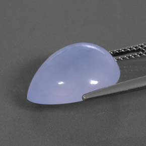 7,31 ctw natürlicher blauer Chalcedon, Transparent, Transparent / Lichtdurchlässig