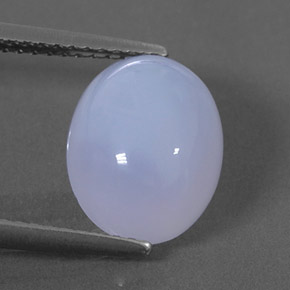 3,63 ctw natürlicher blauer Chalcedon, Transparent, Transparent / Lichtdurchlässig