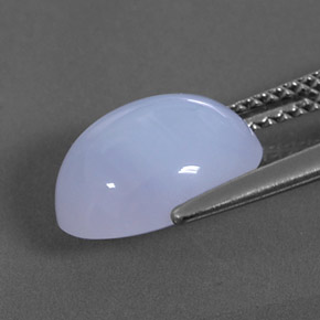 3,63 ctw natürlicher blauer Chalcedon, Transparent, Transparent / Lichtdurchlässig