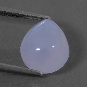 4,31 ctw natürlicher blauer Chalcedon, Transparent, Transparent / Lichtdurchlässig