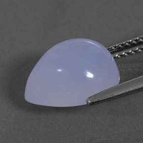 4,31 ctw natürlicher blauer Chalcedon, Transparent, Transparent / Lichtdurchlässig