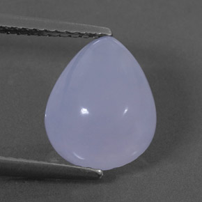 3,19 ctw natürlicher blauer Chalcedon, Transparent, Transparent / Lichtdurchlässig