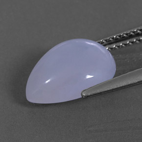 3,19 ctw natürlicher blauer Chalcedon, Transparent, Transparent / Lichtdurchlässig